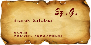 Szamek Galatea névjegykártya